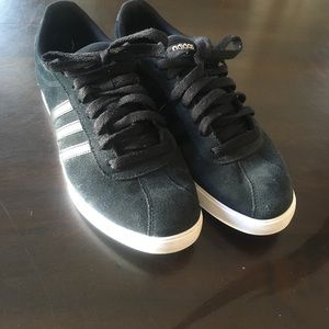 Black suede sneakers